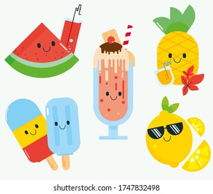 Bundle set fruits for summer 