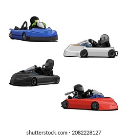  Bundle Set  Go Kart Vector