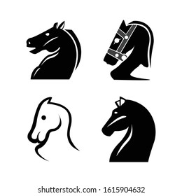 bundle set head horse illustration