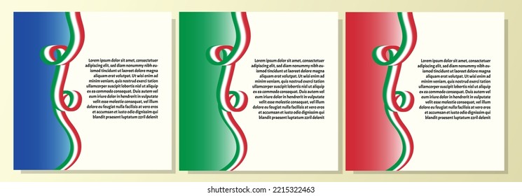 bundle set  italia flag social media post design with square size