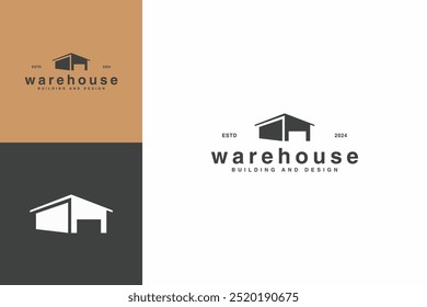 bundle set modern warehouse icon logo vector design template with flat, elegant and unique styles. creative vintage warehouse iconic logo design vector illustration for storage, industrial business