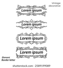 bundle set, name tag, ornament background vintage