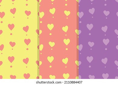 Bundle Set Pattern Love Background Vector