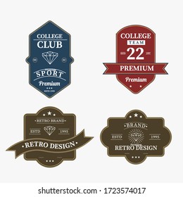 Bundle set of retro vintage badge logo design. Vector design element, with variety styles, business sign, logos, identity, labels, badges and object, vector eps 10.
