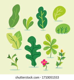 bundle simple leaf and flower