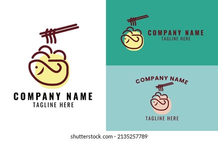 bundle simple set style emblems Fish logo good for a Product company. Retro typography emblems design