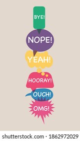 bundle of six speech bubbles isolated icons vector illustration design