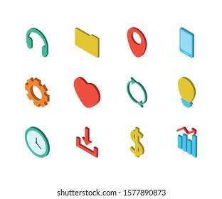bundle of social media icons vector illustration design