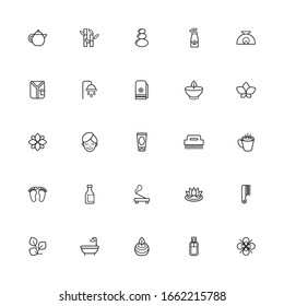 bundle of spa line style icons vector illustration design