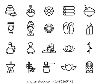 bundle of spa service set icons vector illustration design