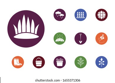 bundle of spring set block icons vector illustration design