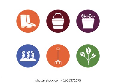bundle of spring set block icons vector illustration design
