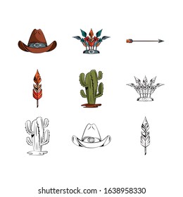 bundle of tatoos images icons vector illustration design