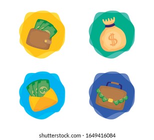 conjunto de iconos de conjuntos de días de impuestos diseño de ilustración vectorial