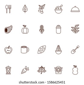 bundle of thanksgiving set icons vector illustration design