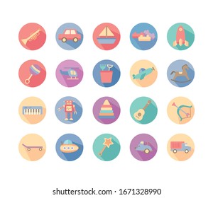 bundle of toys set icons vector illustration design
