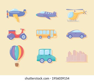 Verkehrs- und Stadtsymbole