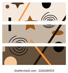 Bundle of trendy abstract nature backgrounds on pastel color suitable for banner poster flyer social media post or stories template cover. Modern organic shapes with copy space text.