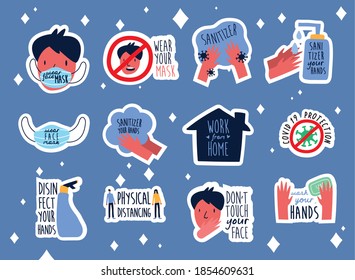 bundle of twelve new norm letterings campaign set flat style icons vector illustration design