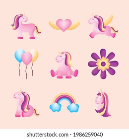 bundle of unicorns and icons