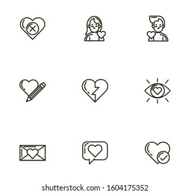 bundle of valentines day icons vector illustration design