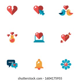 bundle of valentines day icons vector illustration design
