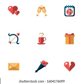 bundle of valentines day icons vector illustration design