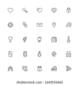 bundle of valentines day line style set icons vector illustration design