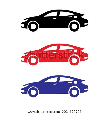 Bundle vector car silhoutte sport city car vehicle travel drive