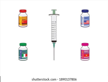 Grundimmunisierung mit Vektorimpfstoff - Corona-Illustration