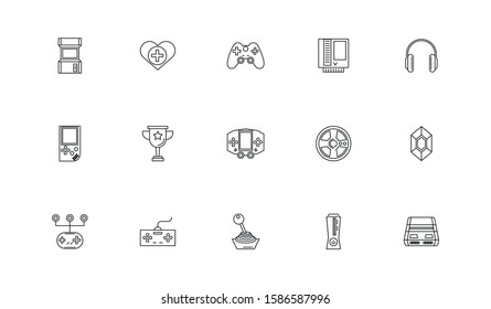 bundle of video game icons vector illustration design