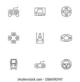 bundle of video game icons vector illustration design