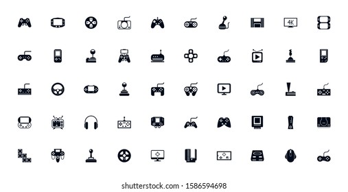 bundle of video game icons vector illustration design
