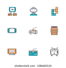 bundle of video game icons vector illustration design
