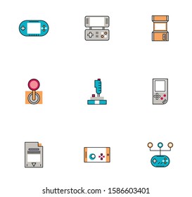 bundle of video game icons vector illustration design
