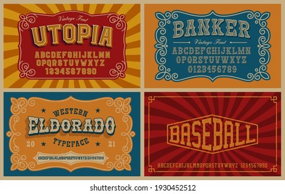 A bundle of vintage fonts, these fonts are perfect for short phrases or headlines and can be used for many creative products such as alcohol labels, emblems, posters, and many others