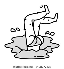 Bundle of Water Sports Doodle Icons 

