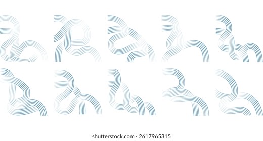 Bundle Wave Line Corner Element
