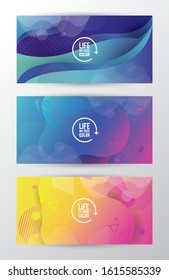 bundle of waves colors with arrow lettering background vector illustration design