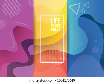 bundle of waves colors with life in color abstract background vector illustration design