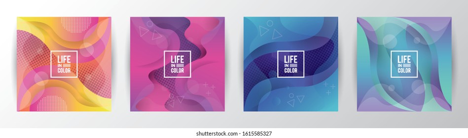 bundle of waves colors with life in color abstract background vector illustration design