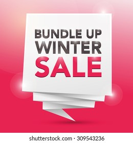 BUNDLE UP WINTER SALE, poster design element
