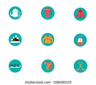 bundle of winter season set icons vector illustration design