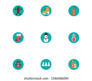 bundle of winter season set icons vector illustration design