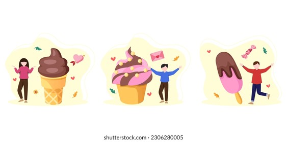 Bundle World Chocolate Day Flat Design
