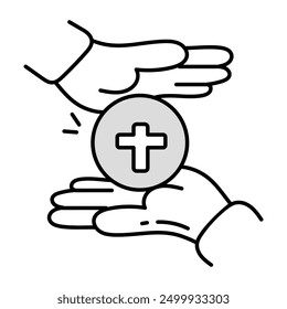 Bundle of Worship Character Doodle Icons 

