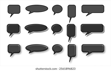 a bundle of writting box design for comics or cartoon drawings. writting box design vector illustration.