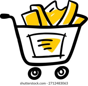 Paquete_doodle llenó el Carrito de compras con Pequeño bosquejado