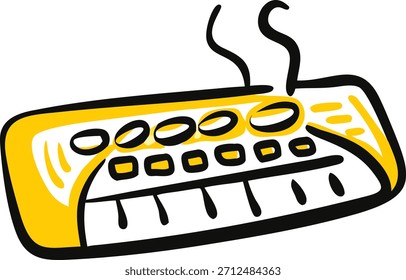 Bundle_doodle-Tastatur mit chaotischen Doodle-Tasten und ungleichmäßigen