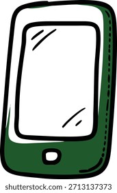 Bundle_doodle Mobiltelefon mit Ritzbildschirm und uneve